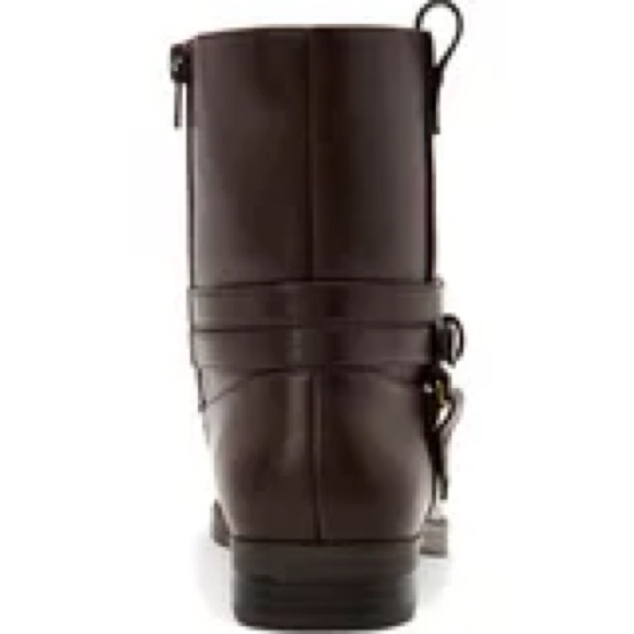 𝅺NEW! Style & Co. Womens State Faux Leather Ankle Booties, Dark Brown Size 8.5 - Picture 4 of 12